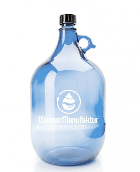 Wasserflasche hellblau mit Ringgriff