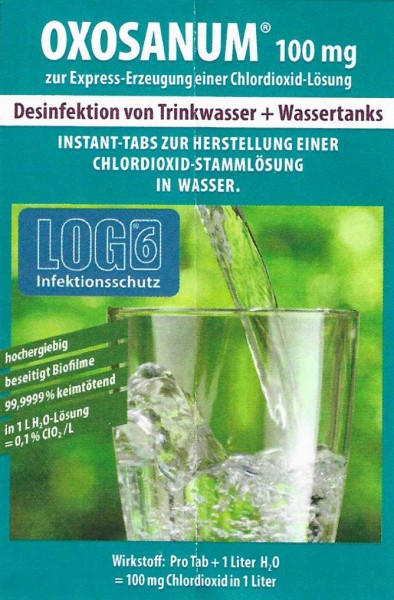 OXOSANUM Chlordioxid Tabs zur Behälterreinigung